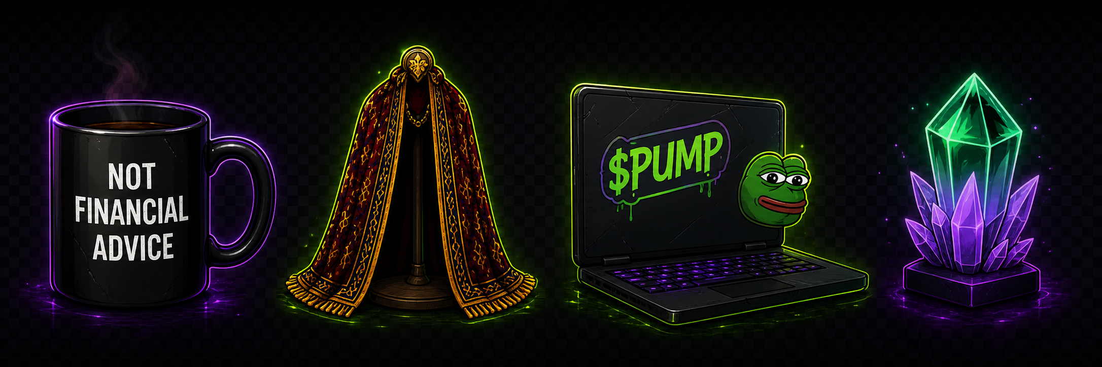 Favorite gear: mug, market cloak, laptop, hopium crystal